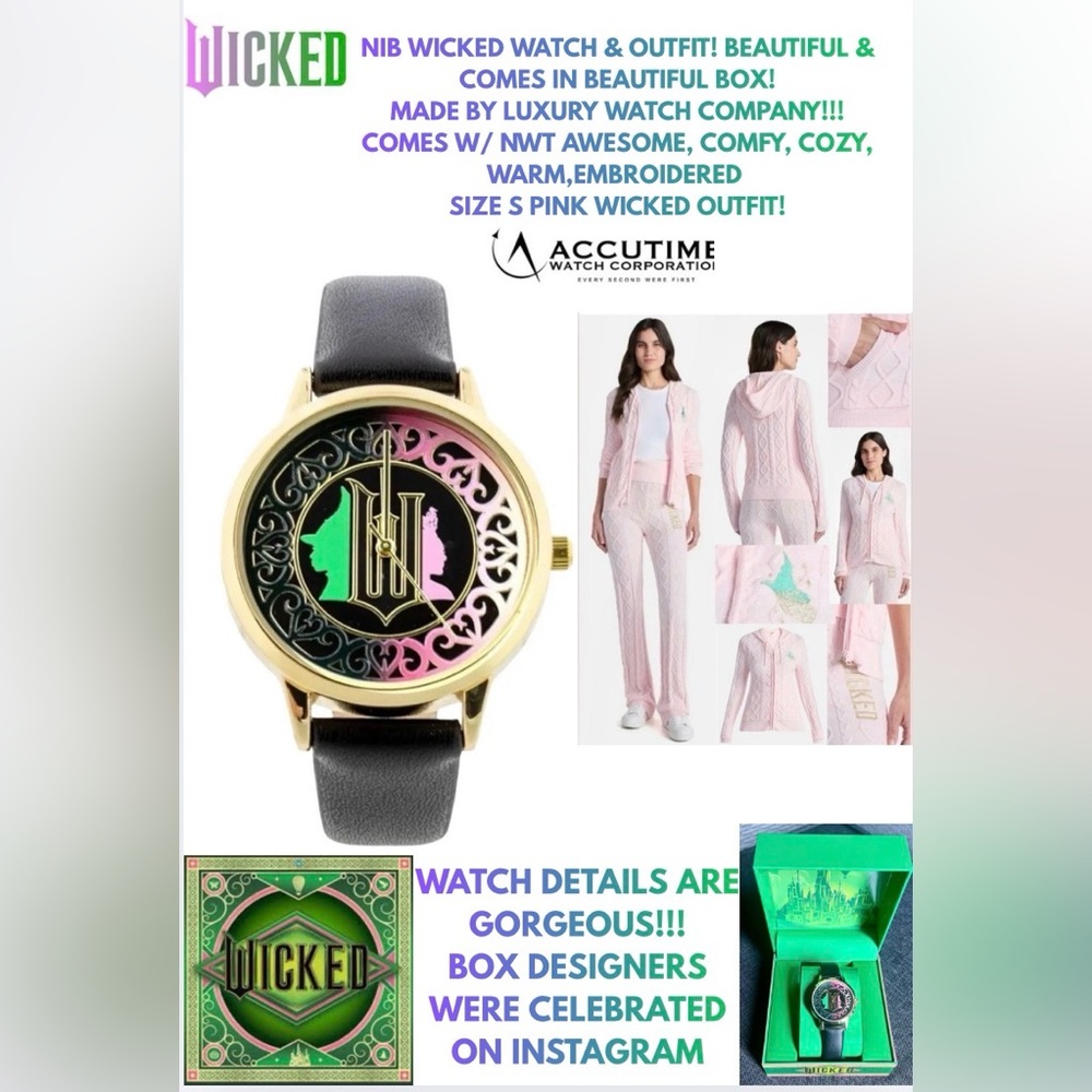 NWT WICKED NIB WATCH EMBROIDERED SWEATER & SWEATER FOLD OVER SWEATER PANTS! 5 ⭐️